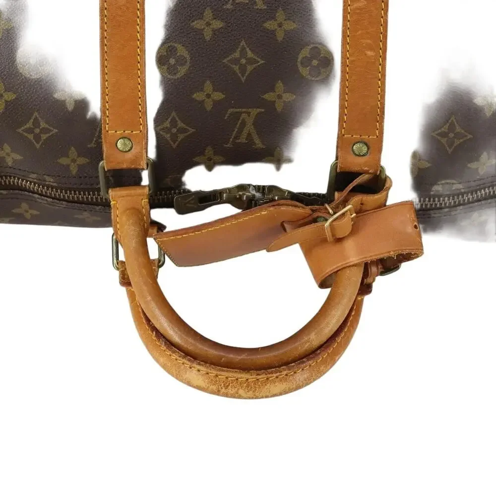 Louis Vuitton Monogram Keepall 55 Travel Bag Brown